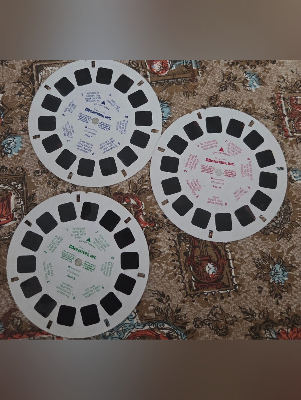 vintage Set View-Master reels featuring Disney and Pixar's Monsters, Inc.